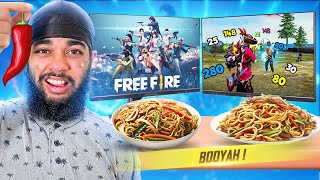 CHAPATI YOU LOSE FREE FIRE YOU EAT WORLDS SPICIEST NOODLES CHALLENGE [upl. by Anirhtak]