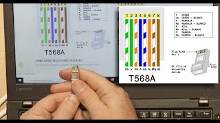 Conexionado de conectores RJ45 según la EIATIA 568 [upl. by Guod]