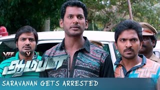 Saravanan Gets Arrested  Aambala  Movie Scenes  Vishal  Sundar C [upl. by Shauna]