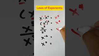 Laws of Exponents maths mathematics shorts exponents lawsofexponents [upl. by Amsab577]