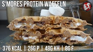 Protein Smores Waffeln  High Protein Fitness Waffeln [upl. by Rivi618]