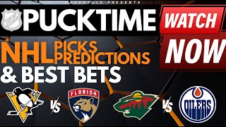 NHL Predictions Picks amp Odds  Penguins vs Panthers  Wild vs Oilers  PuckTime Dec 8 [upl. by Delogu302]