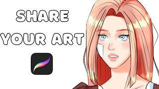 How to Share your Artwork with PROCREATE [upl. by Ninehc250]