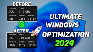 Ultimate 2024 Windows PC Optimization Boost Speed amp Reduce Processes✅🔥🤫 [upl. by Casie]