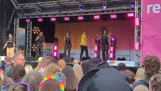 Boney M Daddy Cool Live at Hull Pride 2023 [upl. by Ardnassela]