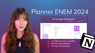 PLANNER E GUIA ENEM 2024  MAIS DE 500 ASSUNTOS DO ENEM  NOTION TEMPLATE AUTOMATIZADO [upl. by Negem]