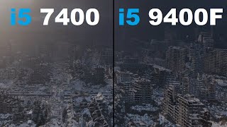 i5 9400F vs i5 7400 gaming test [upl. by Odlonyer]