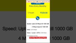 Bsnl Fiber Broadband Plans  Bsnl Fiber Rural Home WiFi Plan  Bsnl Broadband Plans shorts [upl. by Eynobe]