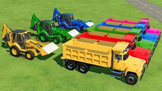 Truck Loading With CAT Backhoe Loader In Fs22  Farming simulator 22 [upl. by Jaquenette]