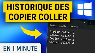 Activer lhistorique de Copier Coller sur Windows [upl. by Hgielrebma]