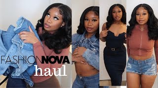 LETS DRESS UP  FASHIONNOVA DENIM TRYON HAUL  episode 4 fashionnovahaul [upl. by Odnaloy]