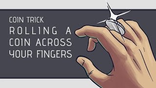 Coin Trick How to Roll a Coin Across Your Knuckles HD [upl. by Assirak]