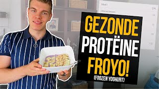 GEZONDE RECEPTEN GEZOND EIWITRIJK IJS VOOR MAAR 275KCAL Frozen yoghurt [upl. by Menashem]