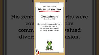 BD Word of the Day  Xenophobic [upl. by Roderigo128]