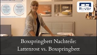 Boxspringbett Nachteile Boxspringbett vs normales Bett Lattenrost [upl. by Karon12]