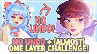 NO UNDO Challenge on Almost ONE LAYER Okay Its 3 Layers Sue Me  SPEEDPAINT  COMMENTARY [upl. by Uttica]