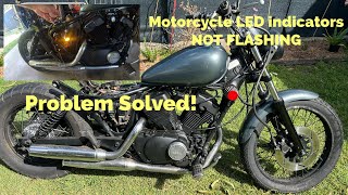 Motorcycle LED indicators not flashing  Problem Solved [upl. by Orelu]