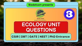 Ecology Important Questions  Ecosystem  Survivorship Curve  Biodotcom  CSIR Ecology GATE [upl. by Annaynek218]