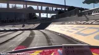 Walt Disney World Tomorrowland Speedway HDPOV Magic Kingdom Florida [upl. by Nilekcaj]