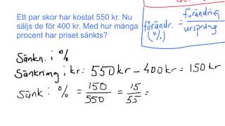 Beräkna andelen vid förändring [upl. by Anileve]