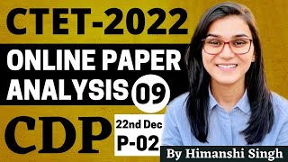 CTET 2022 Online Exam  Previous Year Papers Analysis CDP 22nd Dec 2022 Paper02 by Himanshi Singh [upl. by Suired]