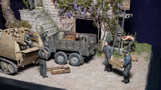 135 WW2 Diorama Full build with realistic scenery  Somewhere in Italy [upl. by Tila]