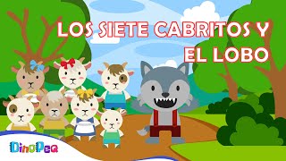 🐐 Los Siete Cabritos y El Lobo Feroz 🐺  PICTOGRAMAS  Cuentos para niños  DinoPeq [upl. by Krishnah]