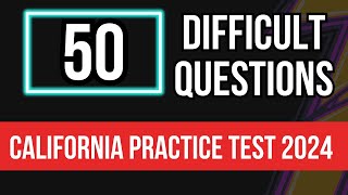 California DMV Practice Test 2024  For Seniors and New Permit 50 Difficult Questions [upl. by Smada915]