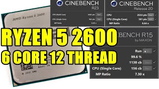 Ryzen 5 2600 Test  Cinebench R15  Cinebench R20  Cinebench R23 [upl. by Schaumberger164]