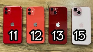 iPhone 11 vs 12 vs 13 vs 15 [upl. by Mckee]