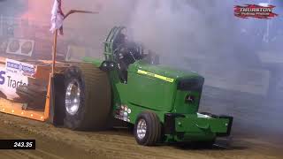 Pro Pulling League Pro Stock Tractors pulling in Jerseyville IL [upl. by Eladal]