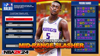 THIS RARE MIDRANGE SLASHER BUILD IS A GAME BREAKING BUILD IN NBA 2K24 [upl. by Ahsekahs]