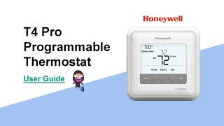 Honeywell T4 Pro Programmable Thermostat User Guide  TH4110U2005 Manual [upl. by Gnni]