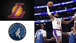 Lakers vs TimberWolves  Lakers GameTimeTV  Lakers Highlights [upl. by Akemehc487]