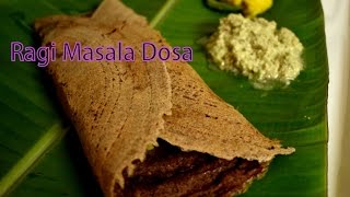 Ragi Masala Dosa  ragi dosa recipe  instant ragi masala dosa [upl. by Elli]