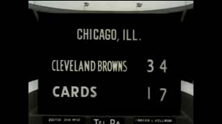 1951 Browns at Cardinals Game 6 Highlights [upl. by Leahcimluap]