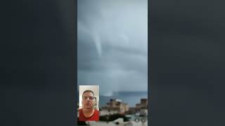 DANA Alerta Roja en Málaga 13 Noviembre 2024 1300 horas Tornado en el Mar por Marbella [upl. by Lebaron]