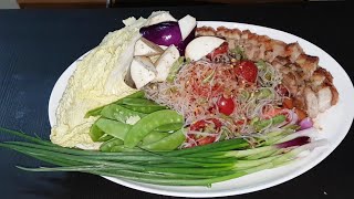 How to make glass noodles salad long bean salad [upl. by Rebba452]