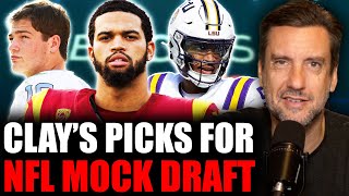 Clay REVEALS Picks For NFL Mock Draft  OutKick The Show with Clay Travis [upl. by Angelo]