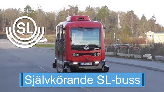 SLs självkörande buss i Barkarby Stockholm [upl. by Paucker]