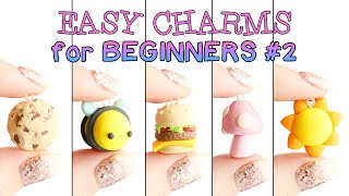 Easy Charms For Beginners 2│5 in 1 Polymer Clay Tutorial [upl. by Bathelda217]