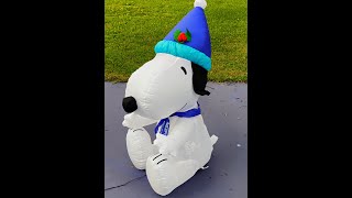 Gemmy 2013 3ft Christmas Peanuts Snoopy Airblown Inflatable [upl. by Lynsey]