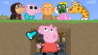 Minecraft Speedrunner Peppa vs 5 Hunters REMATCH [upl. by Alexa]