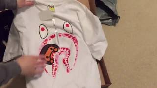 Bape PickupUnboxing Milo Ape Shark Tee  Big Foil Ape Tee [upl. by Sielen]