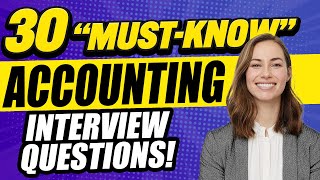 30 ACCOUNTING INTERVIEW QUESTIONS AND ANSWERS How to Pass an Accountant Interview [upl. by Atinev]