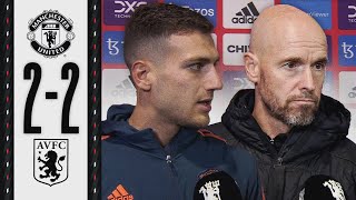 Ten Hag amp Dalot Give Their Thoughts On The Aston Villa Draw 🤝 [upl. by Esmerelda230]