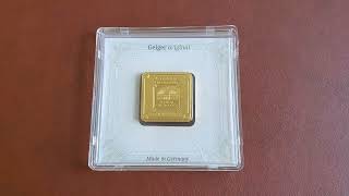 APMEX 20 g Geiger Edelmetalle Gold Bar Breaking Seal and Content Inspection 2022 [upl. by Ellehcrad180]