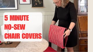 DIY Chair Covers in 5 Minutes No Sew [upl. by Hastie323]