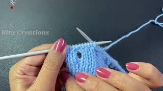 Knitting Perfect Vertical Button Hole  बटन के छेद की सटीक बुनाई कैसे करें  Ritu Knitting Tutorial [upl. by Orel388]