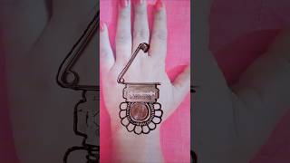 Easy simple mehndi design using safety📍 mehandi youtubeshorts trending shorts viralvideo [upl. by Ecnerwal]